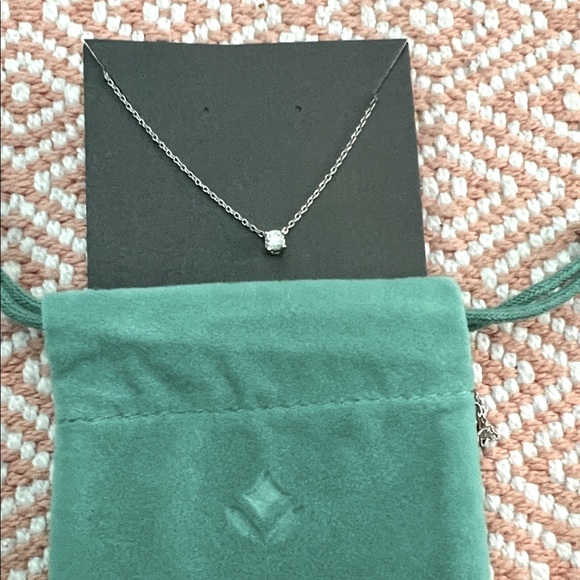 Brilliant Earth Natural Diamond Floating Solitaire Pendant in Sterling Silver - Picture 1 of 9